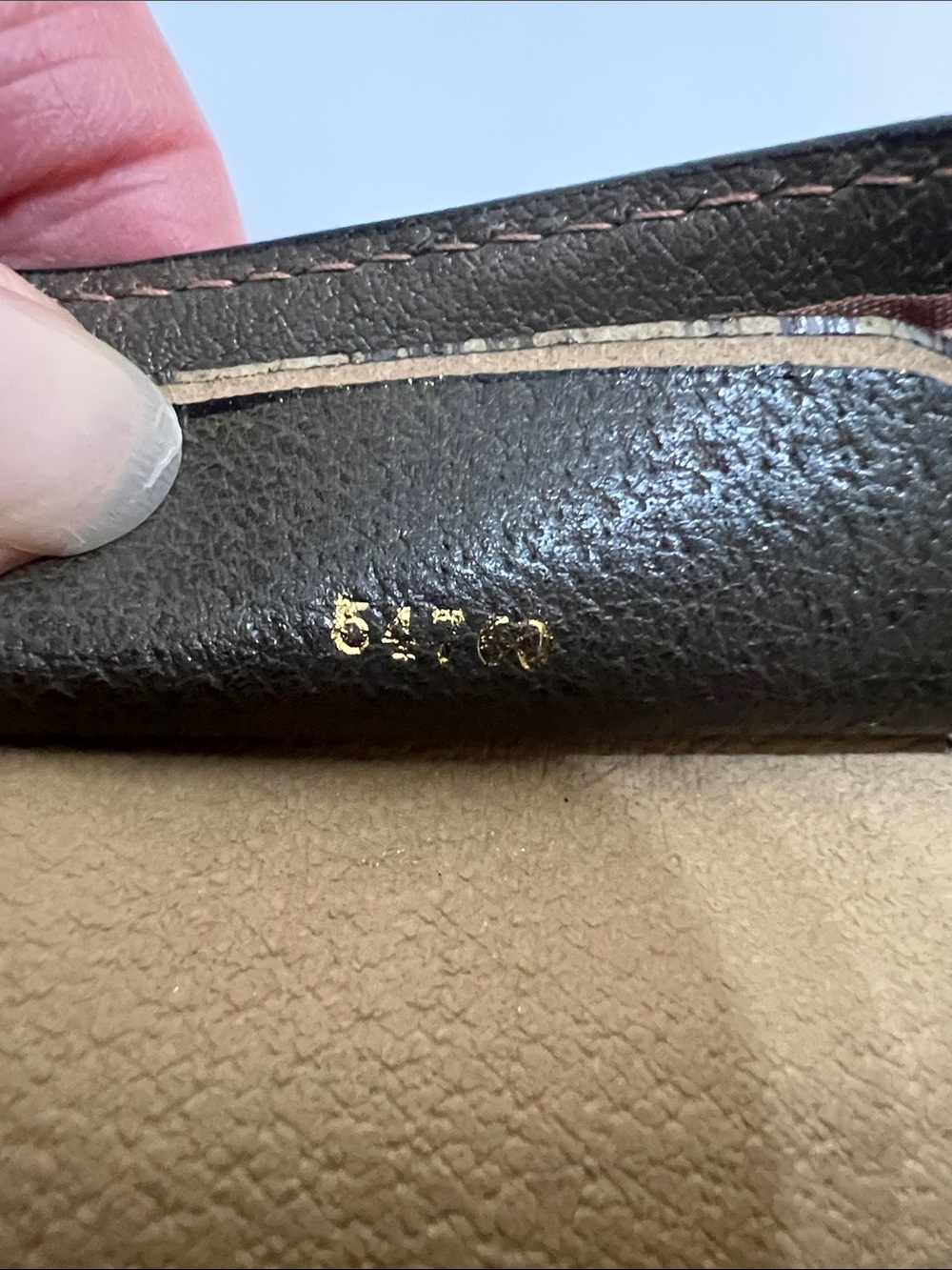Vintage Designer Styled Clutch Bag Brown GG Canvas with Green and Red Stripe - Picture 8 of 12